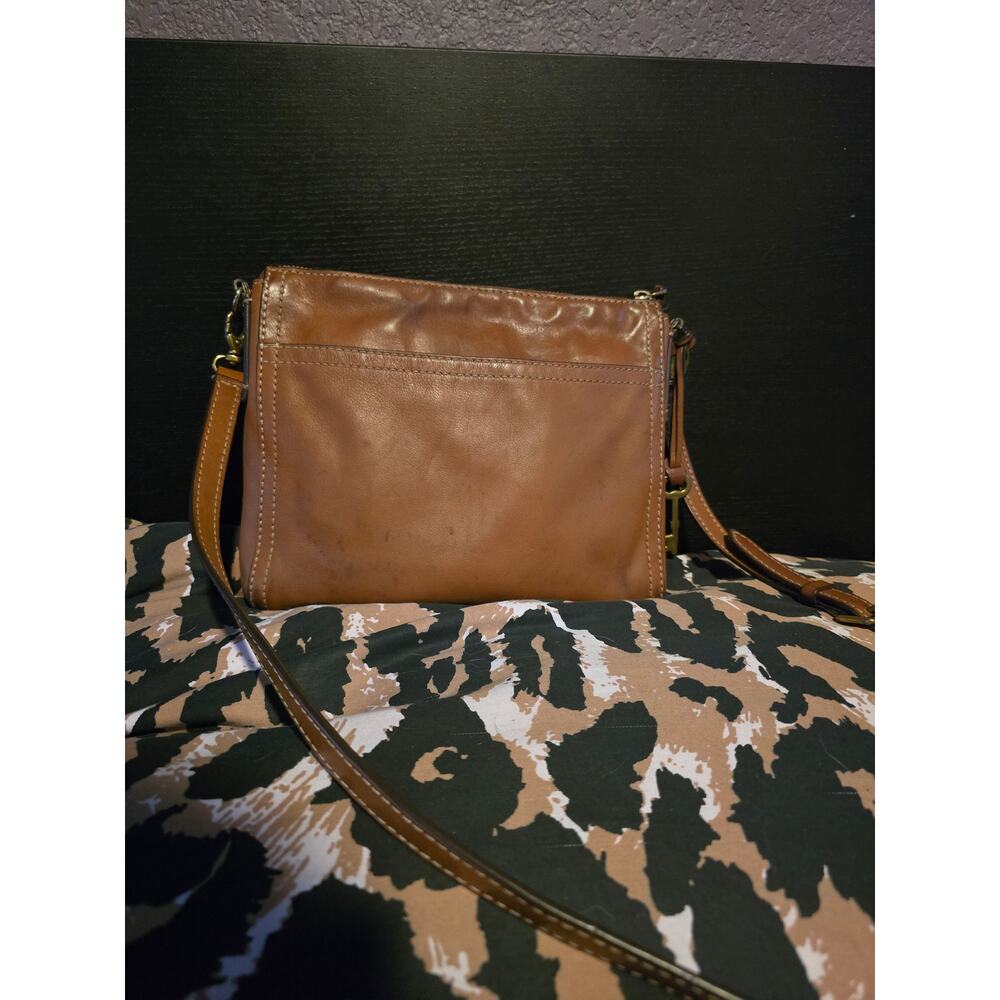 Fossil brown Emma leather crossbody purse
